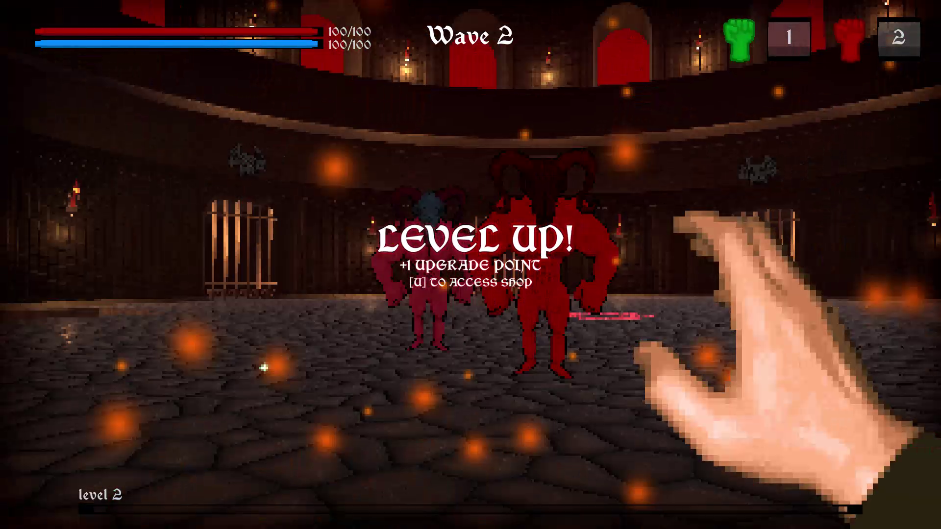 SpellFister arena combat screenshot